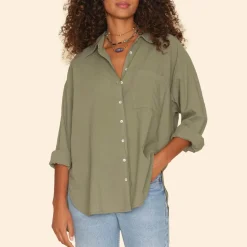 Femme Xirena Chemises-- Chemise Sydney - Vert Militaire