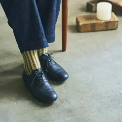 Femme Yahae Chaussettes|Chaussettes-- Chaussettes Mohair Stripes - Olive